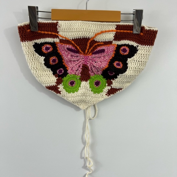 Urban Outfitters Crochet Butterfly Halter Top - Picture 1 of 4